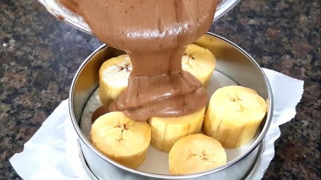 Bolo de Chocolate com Banana