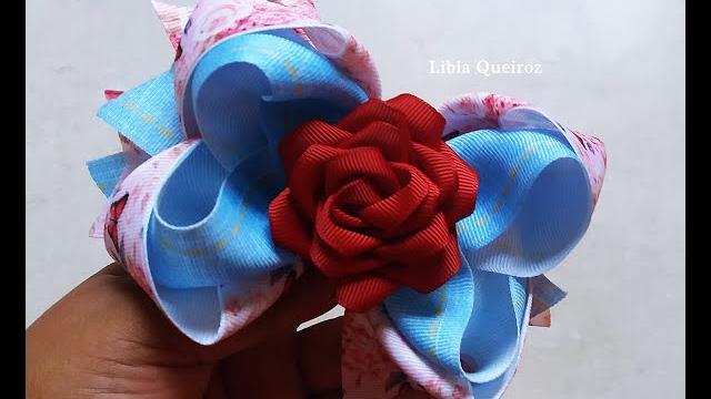 Laço Amora Sobreposto com Boutique e Rosa