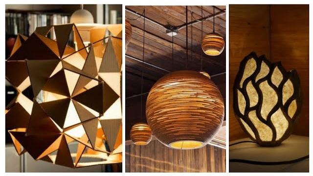 12 Ideias de Luminária de Papelão – Decoração Rústica Ecológica