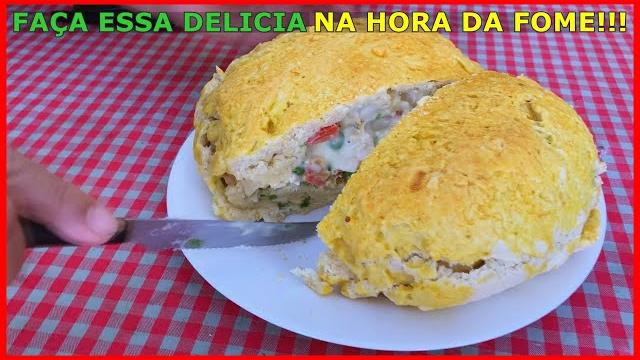 FAÇA ESSE SALGADÃO RECHEADO SUPER FÁCIL DE FAZER