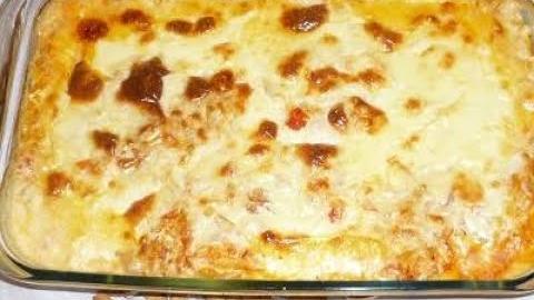 Receita Almoço Fácil – Gratinado de Frango Com Creme de Milho e Muito Queijo