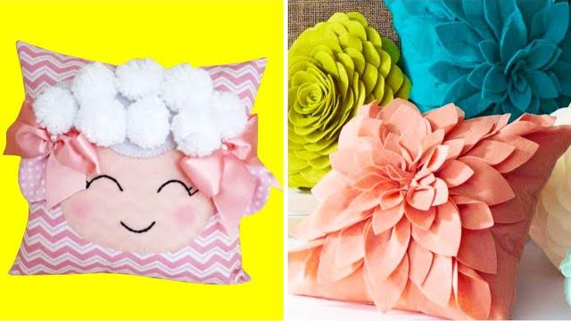 ALMOFADA FLOR E ALMOFADA OVELHA – ALMOFADAS DECORATIVAS FÁCIL DE FAZER