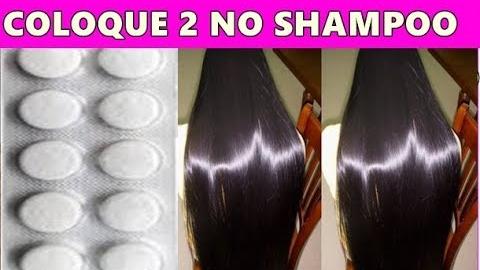 Coloque 2 comprimidos no shampoo e seus cabelos Vai crescer mais rápido