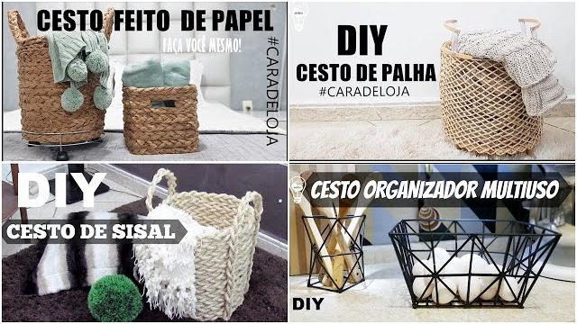 4 IDEIAS INCRÍVEIS DE CESTO ORGANIZADOR