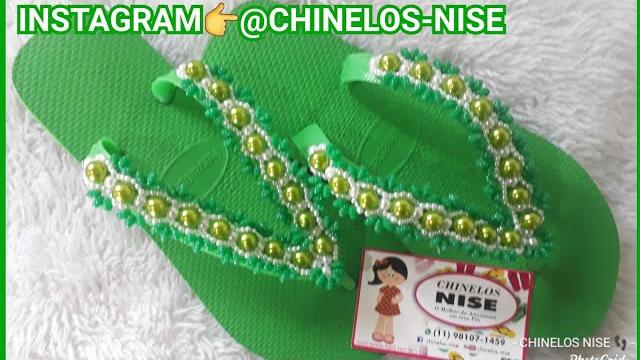 Aprenda Fazer Trama de Pérolas Nise – Para Chinelos
