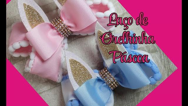 Belíssimo Laço Para Páscoa – Com Orelhinhas