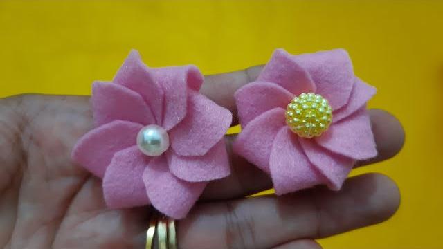 Linda Flor de Feltro Super Criativo