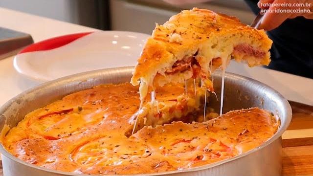 Receita Torta Salgada cremosa  no Liquidificador
