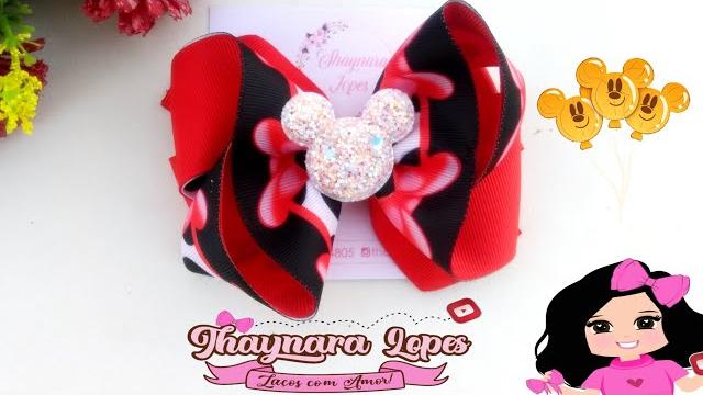 Faça Laçinho da Minnie e Laço Manú