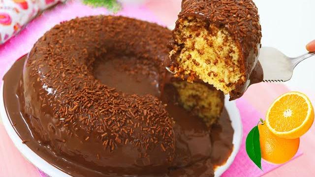 Bolo Formigueiro de Laranja com Cobertura de Chocolate