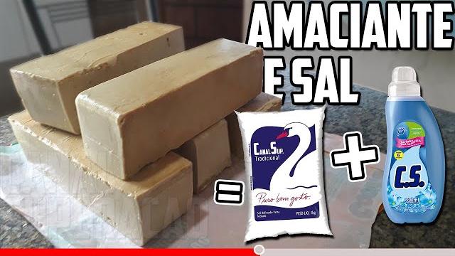 Sabão Simples de Amaciante e Sal