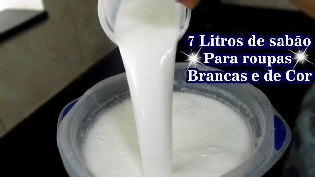Sabão Liquido Para Roupas Brancas e de Cor – Com Bicarbonato e Álcool