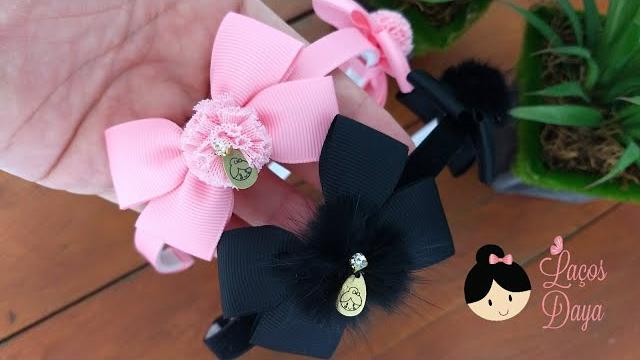Linda Tiara com Laço e Pompom