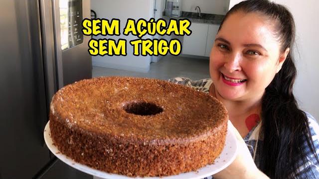 Bolo de Aveia e Banana Sem Açúcar e Trigo