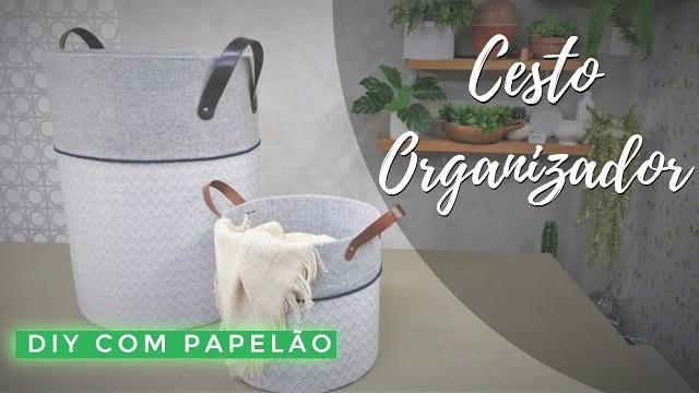 Como Fazer Cesto de Roupas Com Papelão