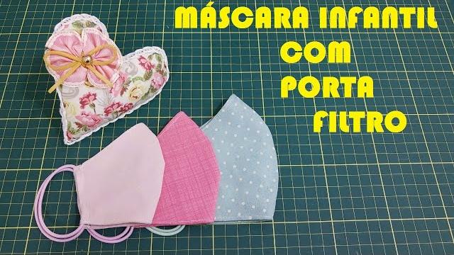 Como fazer os 3 tamanhos de Mascara de proteção INFANTIL – Com Porta-filtro (Molde e Montagem)