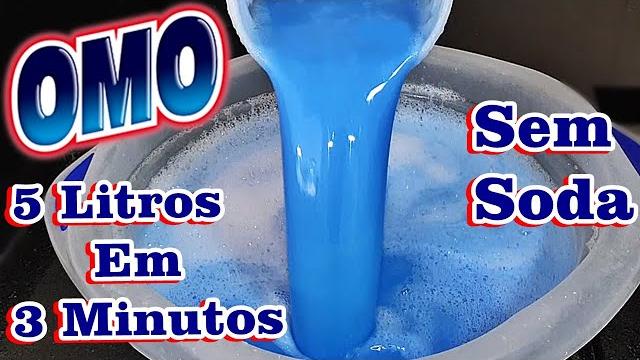 SABÃO LÍQUIDO OMO EM 3 MINUTOS – NÃO PRECISA RALAR SABÃO