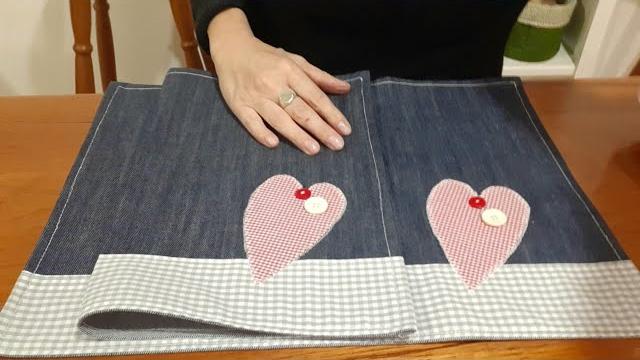 Jogo Americano em jeans Super fácil