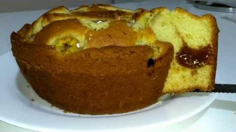 Como Fazer Bolo de Banana com Doce de Leite