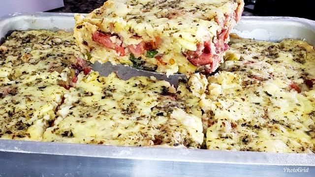 TORTA DE BACON E CALABRESA SEM LIQUIDIFICADOR – É SÓ MISTURAR