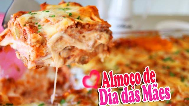 LASANHA DOIS MOLHOS – BOLONHESA E MOLHO BRANCO – SUPER FÁCIL E MEGA DELICIOSO