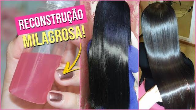 Ultra RECONSTRUÇÃO Capilar Com LÍQUIDO MILAGROSO – CRESCIMENTO E BRILHO