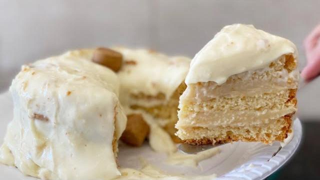 BOLO TSUNAMI PAÇOQUINHA COM UMA DELICIOSA COBERTURA DE LEITE NINHO