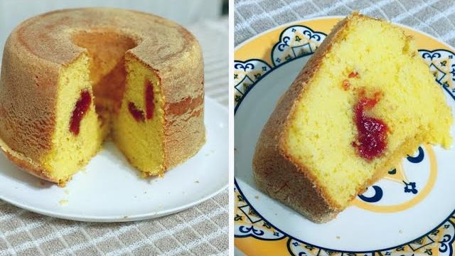 Bolo de Milho Com Queijo e Geleia de Goiabada