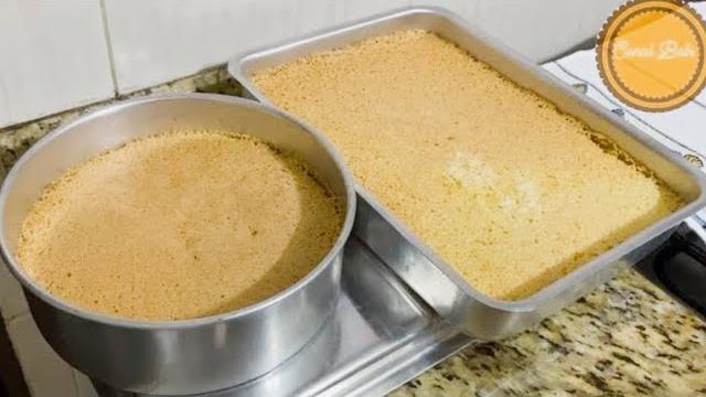 Bolo Com uma Massa Pão de Ló Úmida com Uma Receita Super Especial