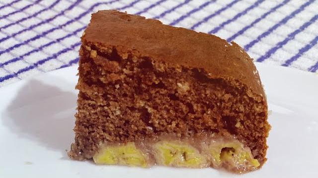 Bolo de Banana Com Chocolate e Canela