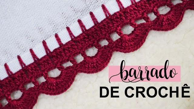 BARRADO DE CROCHÊ PARA PANO DE PRATO – FÁCIL, RÁPIDO E ECONÔMICO
