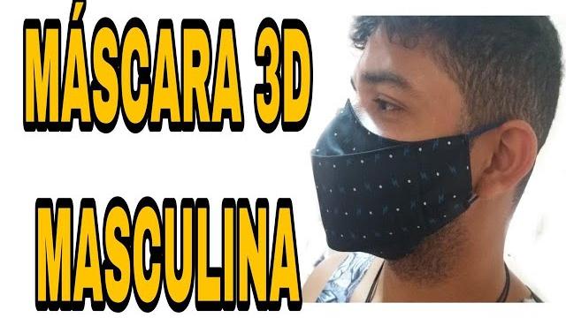 Máscara 3D Masculina Passo a Passo