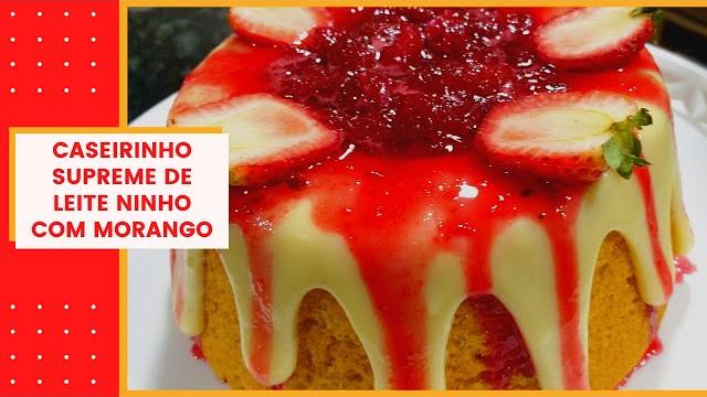 CASEIRINHO SUPREME DE LEITE NINHO COM MORANGOS