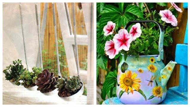 Transforme Utensílios de Cozinha Velhos em Vasos Para Plantas