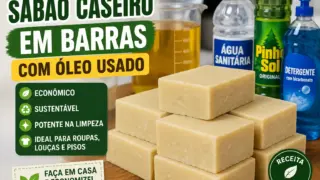 Sabão Caseiro em Barras com Óleo Usado: Receita Econômica, Potente e Fácil de Fazer