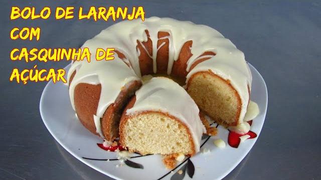 Bolo De Laranja Com Casquinha De Açúcar