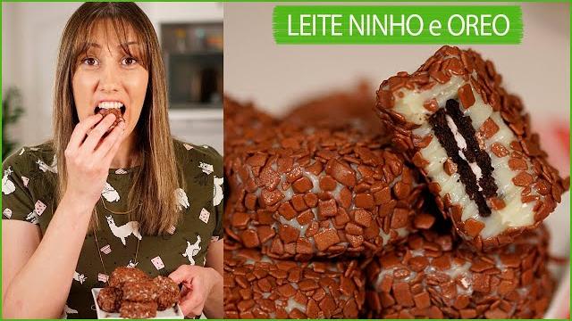 Brigadeiro De Leite Ninho Recheado Com Oreo