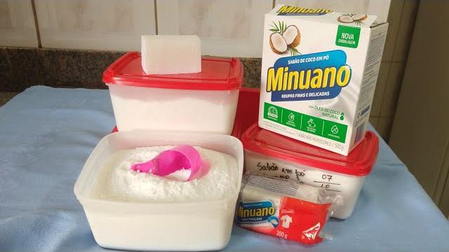 Sabão Em Pó Minuano Artesanal Com Óleo De Coco Natural Caseiro