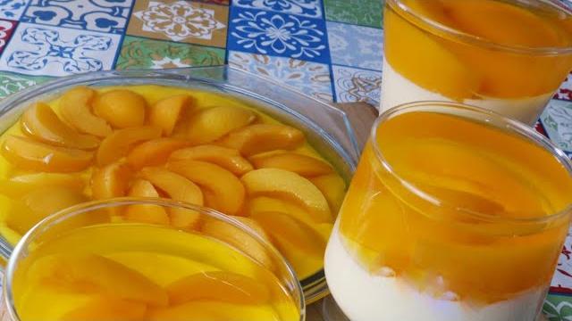 Sobremesa Gelada Com Pêssegos