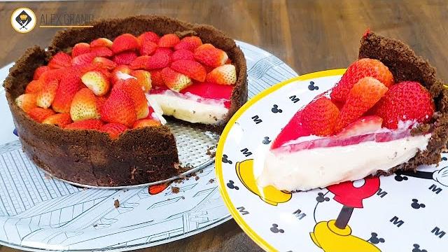 Torta De Morango Com Chocolate