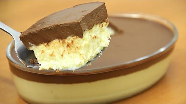 SOBREMESA CREMOSA DE COCO COM CHOCOLATE – SEM LEITE CONDENSADO