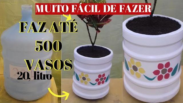 Faça Até 500 Vasos Com Garrafões Pet De 2 Litros