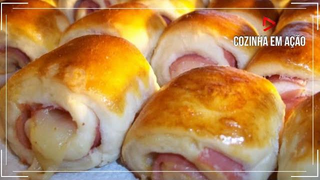 Enroladinho de Presunto e Queijo – Massa Profissional