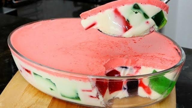 UMA SOBREMESA FÁCIL E DELICIOSA – GELATINA ESPECIAL COM MOUSSE