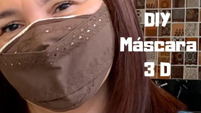 Como Fazer a Máscara 3D Fashion, Bordada no Tamanho M Feminino