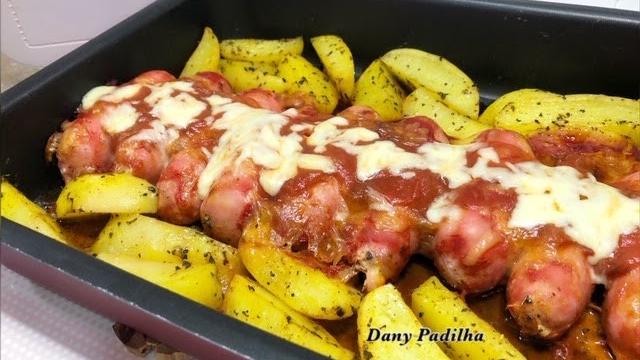 Linguiça Á Parmegiana De Forno Com Batatas