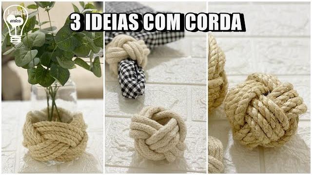3 Idéias Artesanatos Com Cordas – Anel De Guardanapos