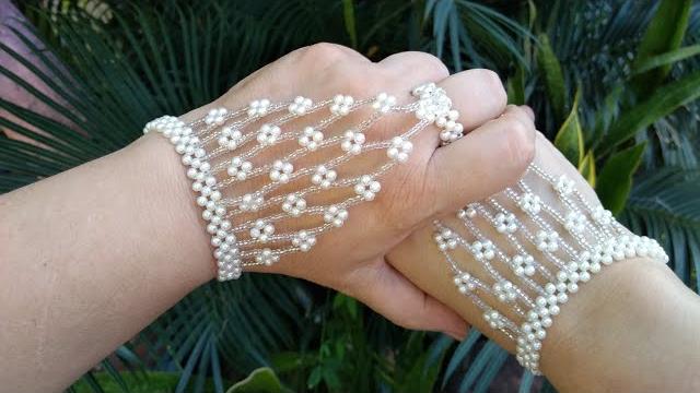 Anel De Pérolas Para Luvas De Noivas