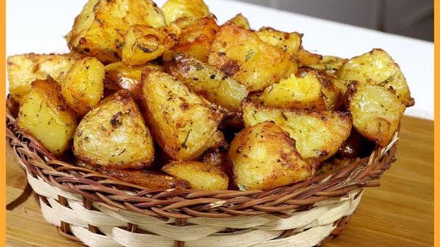 Batata Crocante Temperada de Forno