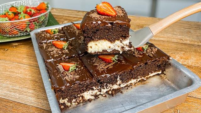 Bolo De Chocolate Com Creme De Ninho